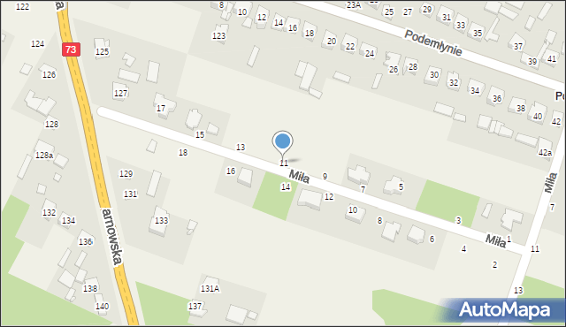 Wola Morawicka, Miła, 11, mapa Wola Morawicka