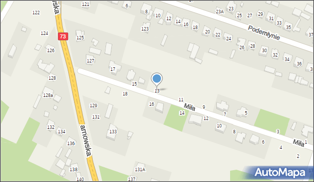 Wola Morawicka, Miła, 13, mapa Wola Morawicka