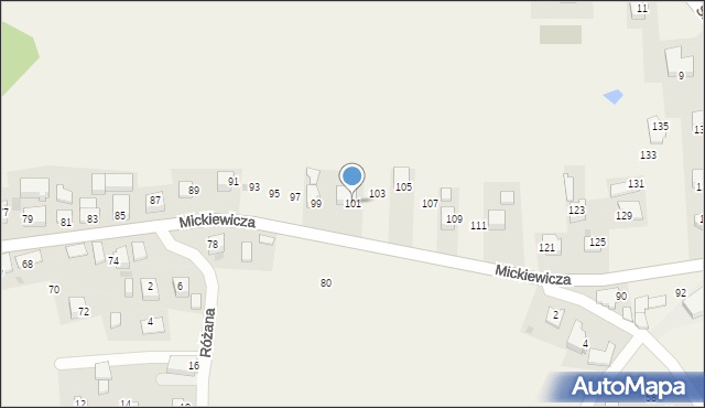 Wola Radziszowska, Mickiewicza Adama, 101, mapa Wola Radziszowska