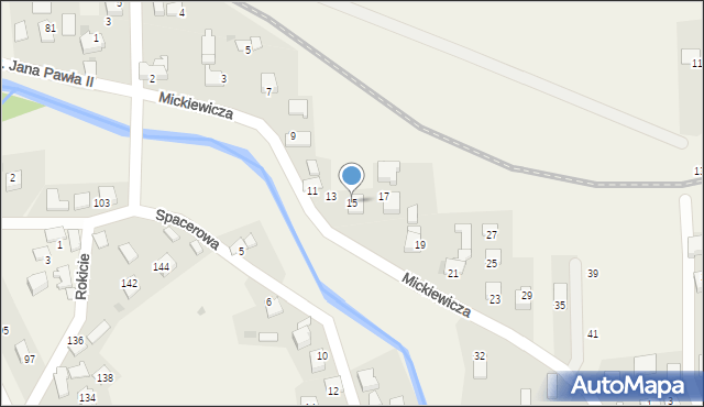Wola Radziszowska, Mickiewicza Adama, 15, mapa Wola Radziszowska