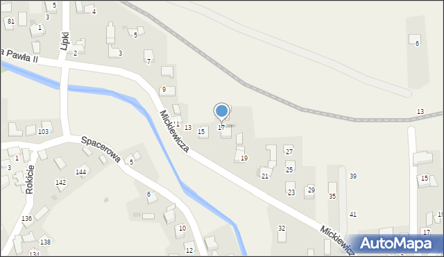 Wola Radziszowska, Mickiewicza Adama, 17, mapa Wola Radziszowska