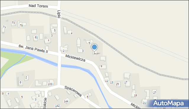 Wola Radziszowska, Mickiewicza Adama, 7, mapa Wola Radziszowska