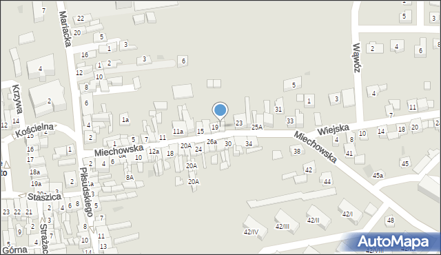 Wolbrom, Miechowska, 19a, mapa Wolbrom