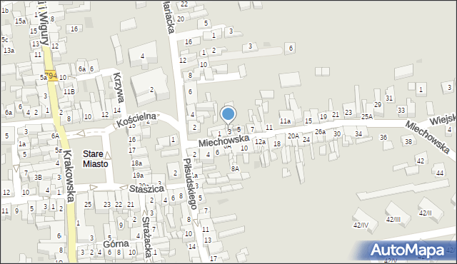 Wolbrom, Miechowska, 3, mapa Wolbrom