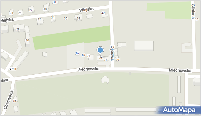 Wolbrom, Miechowska, 75, mapa Wolbrom