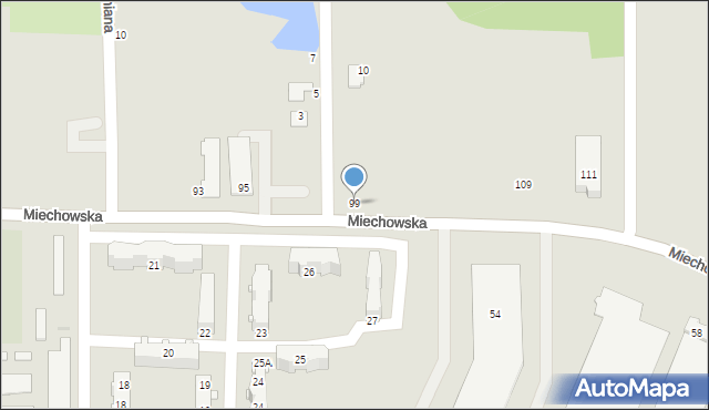 Wolbrom, Miechowska, 99, mapa Wolbrom