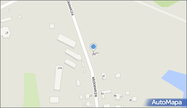 Wolin, Mickiewicza Adama, 18b, mapa Wolin