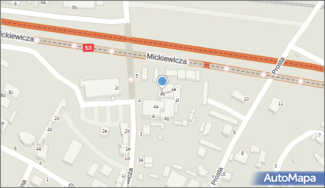 Wolin, Mickiewicza Adama, 4b, mapa Wolin