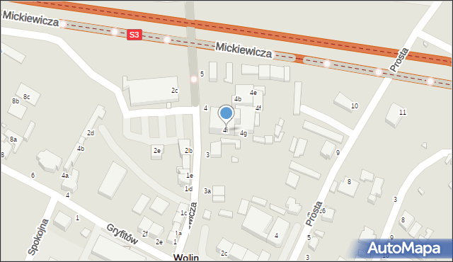 Wolin, Mickiewicza Adama, 4i, mapa Wolin