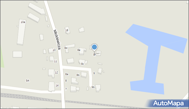 Wolin, Mickiewicza Adama, 8f, mapa Wolin