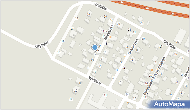 Wolin, Mieszka I, 7, mapa Wolin