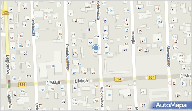 Wołomin, Mickiewicza Adama, 54, mapa Wołomin