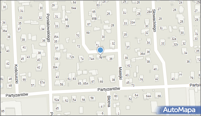 Wołomin, Mickiewicza Adama, 76, mapa Wołomin