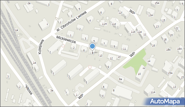 Wołów, Mickiewicza Adama, 8, mapa Wołów