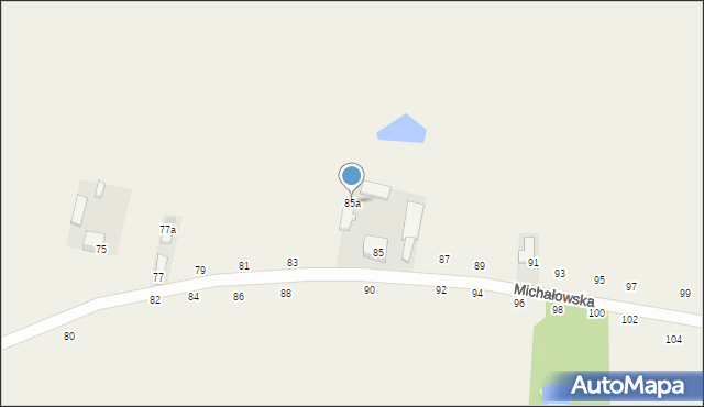 Wolskie, Michałowska, 85a, mapa Wolskie