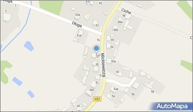 Wręczyca Wielka, Mickiewicza Adama, 59a, mapa Wręczyca Wielka