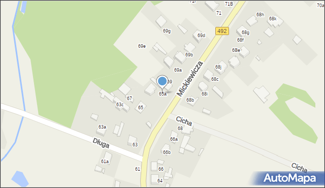Wręczyca Wielka, Mickiewicza Adama, 65a, mapa Wręczyca Wielka
