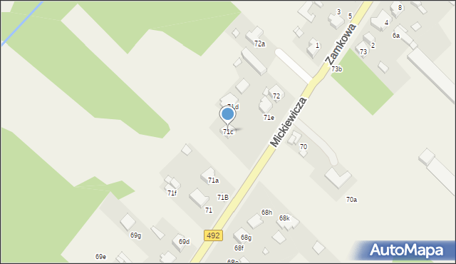 Wręczyca Wielka, Mickiewicza Adama, 71c, mapa Wręczyca Wielka