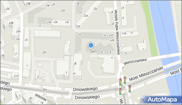 Wrocław, Mieszczańska, 10b, mapa Wrocławia