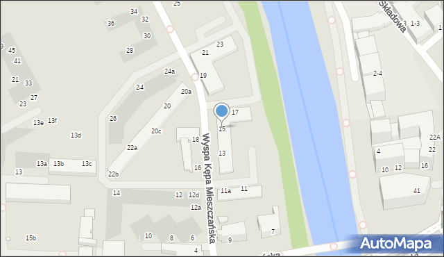 Wrocław, Mieszczańska, 15, mapa Wrocławia