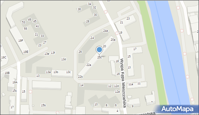 Wrocław, Mieszczańska, 20c, mapa Wrocławia