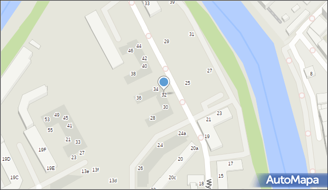 Wrocław, Mieszczańska, 32, mapa Wrocławia