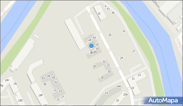 Wrocław, Mieszczańska, 38, mapa Wrocławia