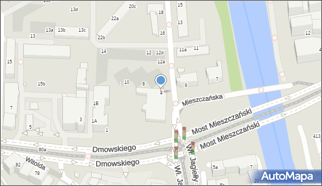 Wrocław, Mieszczańska, 4, mapa Wrocławia