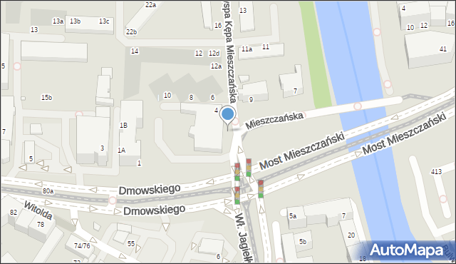 Wrocław, Mieszczańska, 5, mapa Wrocławia