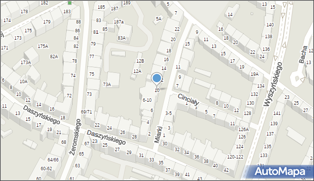 Wrocław, Miarki Karola, 10, mapa Wrocławia