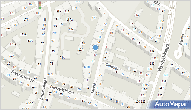 Wrocław, Miarki Karola, 12, mapa Wrocławia