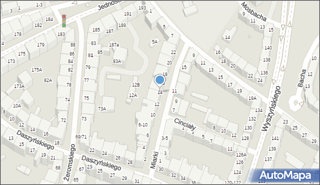 Wrocław, Miarki Karola, 14, mapa Wrocławia