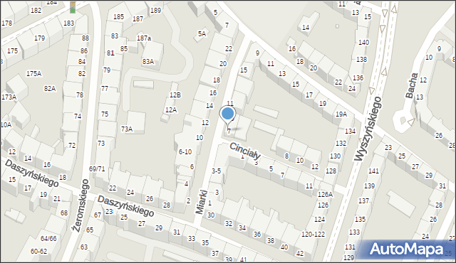 Wrocław, Miarki Karola, 7, mapa Wrocławia