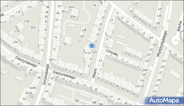 Wrocław, Miarki Karola, 8, mapa Wrocławia