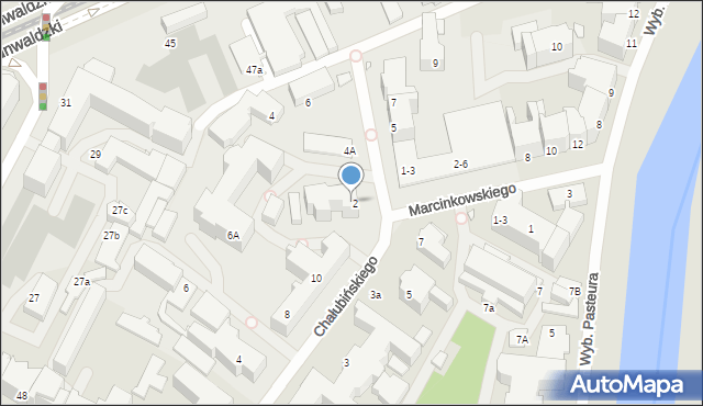 Wrocław, Mikulicza-Radeckiego Jana, 2, mapa Wrocławia