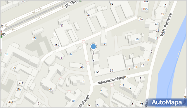 Wrocław, Mikulicza-Radeckiego Jana, 7, mapa Wrocławia