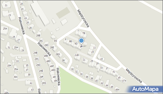 Wrocław, Międzyrzecka, 9F, mapa Wrocławia