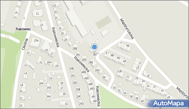 Wrocław, Międzyrzecka, 9G, mapa Wrocławia