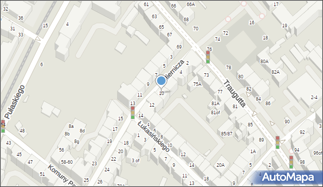 Wrocław, Miernicza, 10, mapa Wrocławia