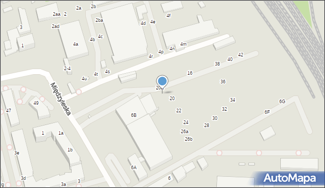 Wrocław, Międzyleska, 20b, mapa Wrocławia