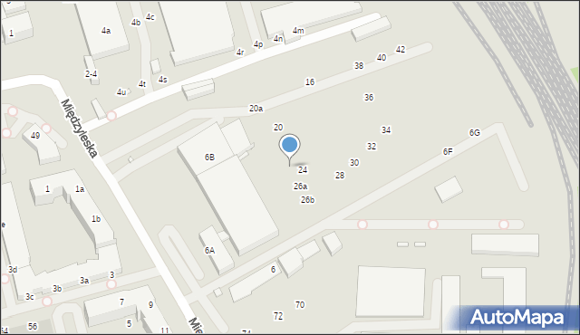 Wrocław, Międzyleska, 24a, mapa Wrocławia