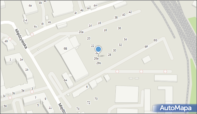 Wrocław, Międzyleska, 26, mapa Wrocławia