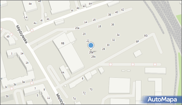 Wrocław, Międzyleska, 26a, mapa Wrocławia