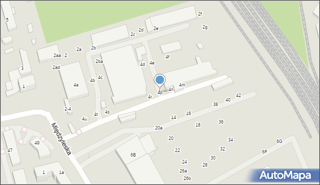 Wrocław, Międzyleska, 4p, mapa Wrocławia