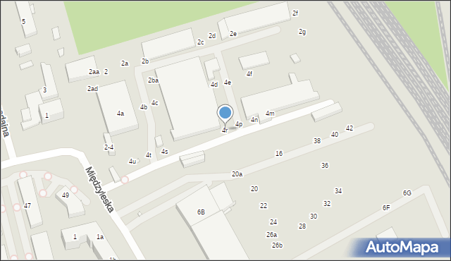 Wrocław, Międzyleska, 4r, mapa Wrocławia