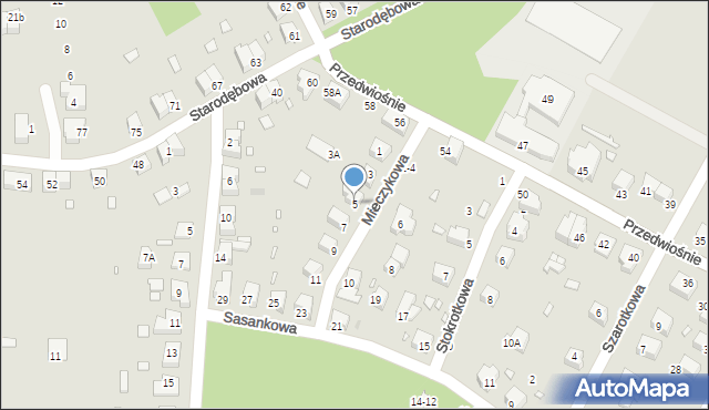 Wrocław, Mieczykowa, 5, mapa Wrocławia