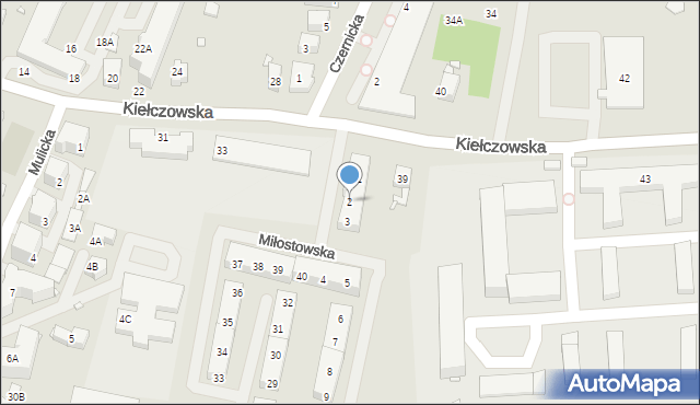 Wrocław, Miłostowska, 2, mapa Wrocławia