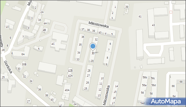 Wrocław, Miłostowska, 30, mapa Wrocławia