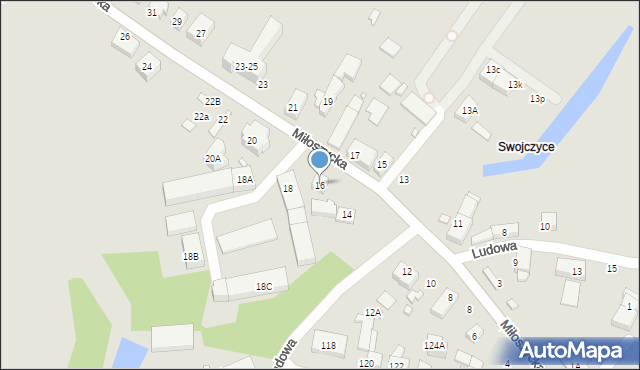 Wrocław, Miłoszycka, 16, mapa Wrocławia