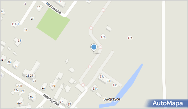 Wrocław, Miłoszycka, 17aa, mapa Wrocławia